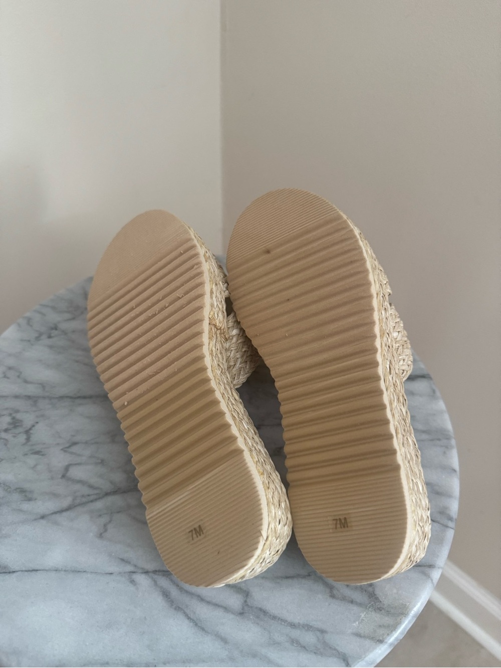BEACH by Matisse Layback Raffia Platform Slide Sandals Women’s Size 7 Natural - Picture 8 of 8